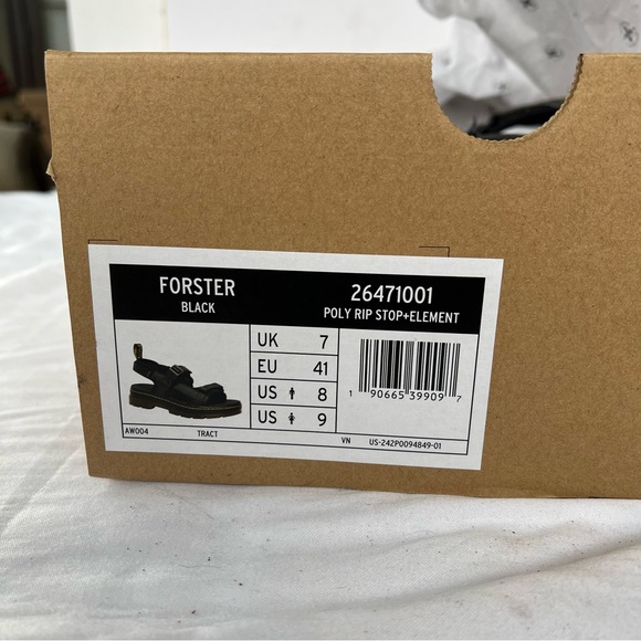 NIB DR MARTENS FORSTER BLACK SANDAL - Picture 3 of 6